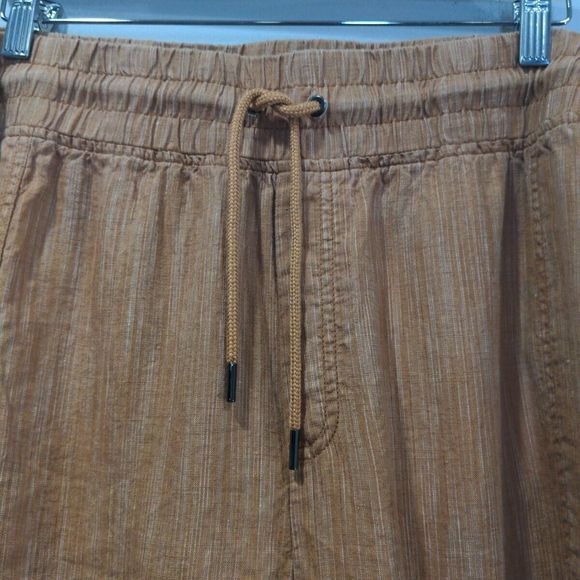 Athleta Womens Plus Cabo Linen Wide Leg Textured Pant Size 26 Orange Beach Vacay - Picture 6 of 13
